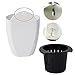 Vencer 6 Pack Self Watering Hanging Planter Flower Pot - Suitable for All Plants,Herbs,African Violets,Succulents,Flowers Or Start Plants,White,VF-060