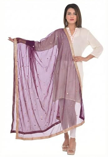 Image of YOUTHQUAKE Women's Embroidered Net Dupatta