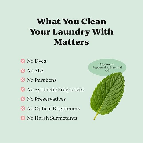 Pronounce Laundry Detergent Powder Alternative | Cleaner Ingredients. Safer for Sensitive Skin. Stain + Smell Fighting. With Essential Oils. HE Safe (Peppermint, 120 Loads) — view 3
