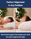 Bed Pillows for Sleeping Queen Size - Set of 2, Soft & Fluffy with Down Alternative Filling - Hotel Luxury Quality, Gusseted Pillow for Back, Stomach & Side Sleepers - Breathable, Comfy & Cozy - White