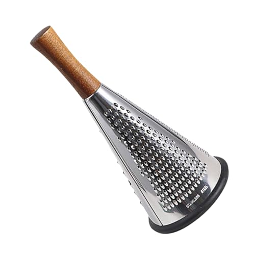Rallador de queso y verduras 3 caras acero y madera miniatura 1