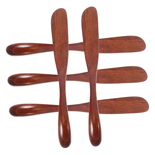 Alipis 5pezzi Spalma Marmellata Spatole per Burro in Legno Coltello da Burro in Legno Spalmatrici per Alimenti Sandwich Formaggio Stoviglie Coltello in Spalmatrici per Sandwich Accessori