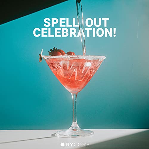 Silicone Letter Molds - W Letter Monogram Ice Cube Mold - Custom Ice Cube Molds For Cocktails, Bourbon, Whiskey & Wine - Personalized Ice Cubes Mold With Initials - Fun Shapes Alphabet Silicone Molds #TOP1