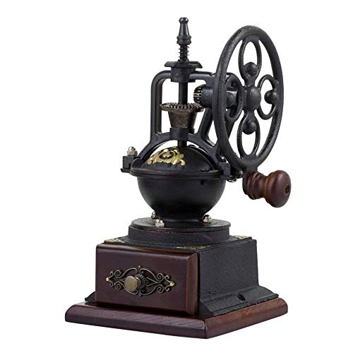 Manuelle Kaffeemühle mit Mahlgrad und Auffangschublade, Handkurbel Walzenantrieb Getreidemühle Kaffeemaschine für Zuhause und Reisen