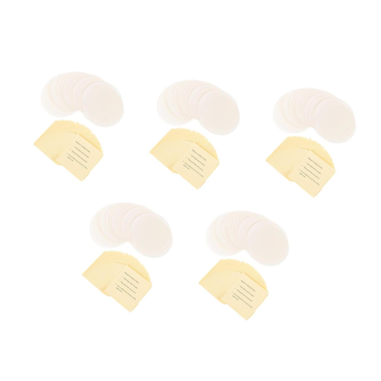 Sosoport 5 Sätze Schwimmring-Patch Luft Markise Netz Flecken Liner Schlauchboot Flickzeug Set Reparaturset Für Aufblasbare Boote Quadratische Reparaturflicken Reparaturband PVC 60 Stück * 5