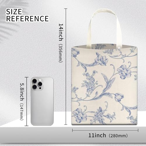 Image of Car Trash Can, Hanging Garbage Bin for Men and Women, Cute Car Organizer and Storage Bag, Canvas Vehicle Trash Can Bag Easy-to-Install Cute Blue Floral