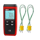 UNI-T 熱電対温度計 K/Jタイプ 温度差測定 温度センサー 高精度 -50-1300℃ デュアルチャンネル 温度計 デジタル 熱電対センサー 工業 数値記録 小型 手持ち LCDバックライト付き UT320D