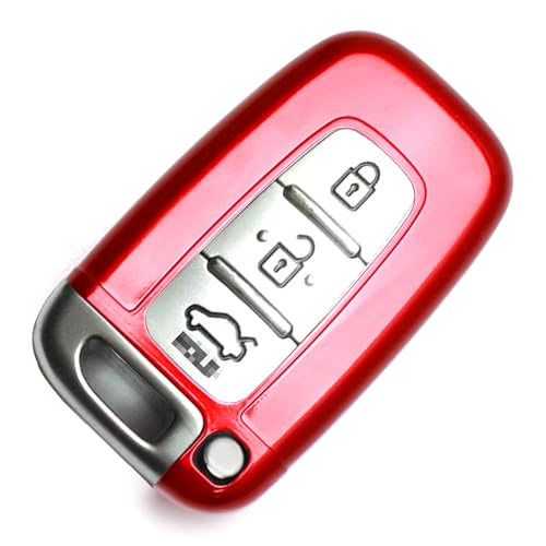 iJDMTOY Exact Fit Gloss Metallic Red Smart Remote Key Fob