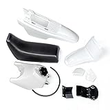 SUNQIAO PW50 Plastics, Fender Body Seat Gas Tank for Yamaha PW50 PY50 PeeWee 50 Kid Bikes (White)