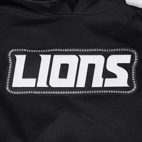 Pro Standard Mens NFL Detroit Lions DIY Pick Stitch Pull Over Hoodie Black L - Image 6