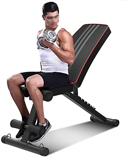 Mxjcc Adjustable Weight Bench For Full Body Workout; Foldable Bench Press Bench Of Home Gym Strength Training; Incline Decline Flat Utility Workout Bench #TOP5