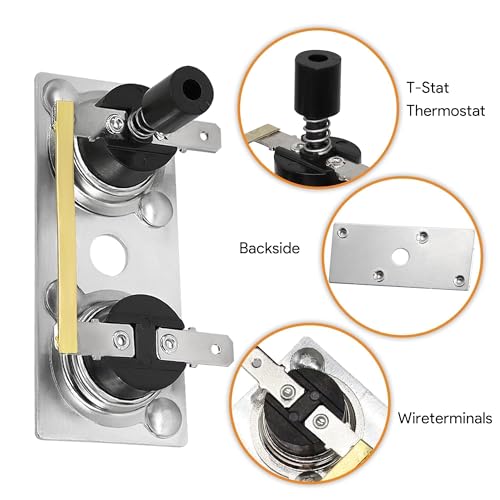 Image of 2 Pack Water Heater Thermostat Switch Compatible with Suburban 232306,RV Water Heater Parts 120V, RV Thermostat for RV Water Heater