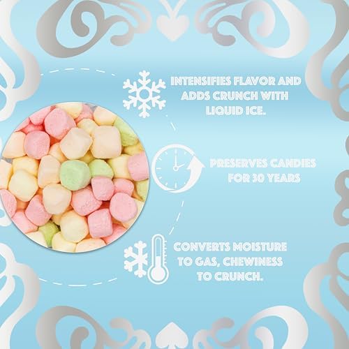 Fairyland Sweets Freeze Dried Candy Mallow Bites Rainbow – Fun, Crunchy Freeze Dried Marshmallows mini assorted strawberry, lemon, orange and lime flavors – 2.0 oz - Resealable Bag (Pack of 02)