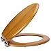 Design House Dalton Toilet Seat Elongated Soft Close – Honey Oak Oval Standard Wood Toilet Seat for Bathroom – Design House, 544270