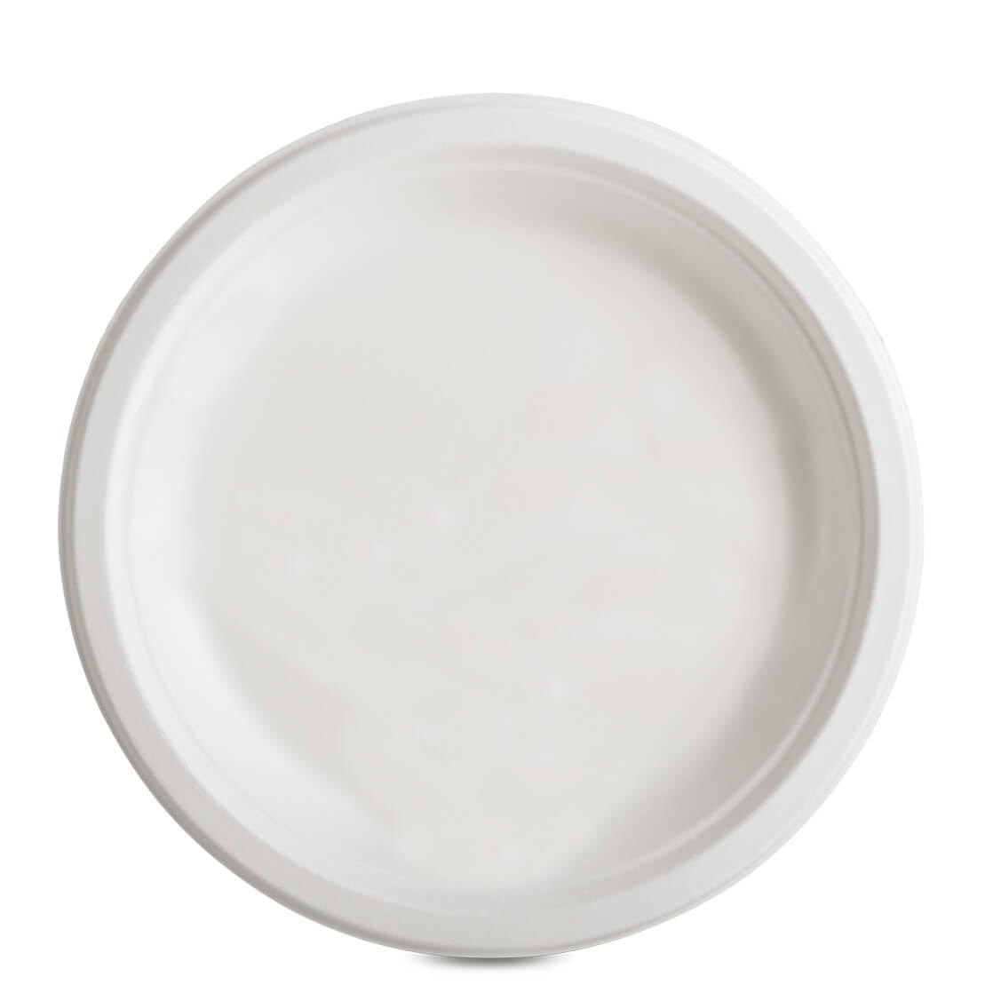 Piatto piano compostabile Ø 23 cm – in polpa di cellulosa – monouso biodegradabile – per catering e ristorazione 500 pz