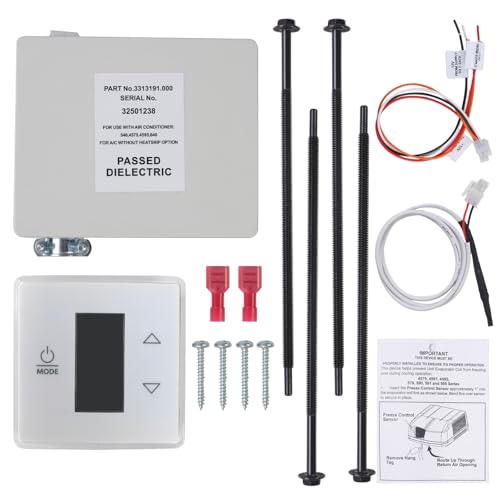 Image of 3316230.700 RV Wall Thermostat with Relay Box Heating /Cool for Dometic for RV /Camper Conditioners 3316230.000 with White Ct Wall Thermostat