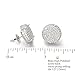Men's XL 1/2 Inch Full Iced Cubic Zirconia Round Prong Setting Screw Back Earring BE 11403 S