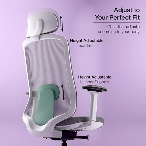Image of Green Soul Cosmos Pro Premium Office Chair | High Back | Mesh Ergonomic Home Office Desk Chair (Sage Green) | DIY Installation| 3 Years Warranty