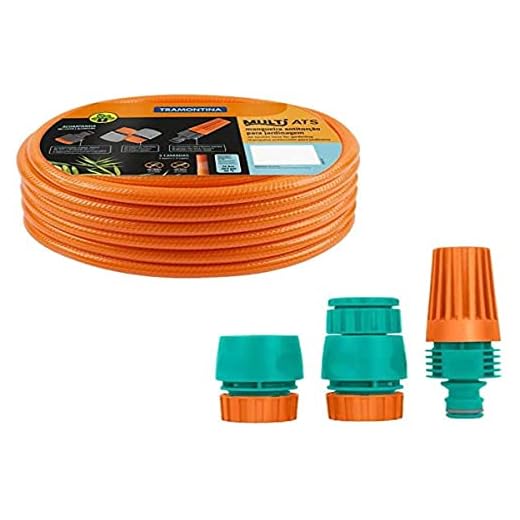 MANGUEIRA SUPER FLEX ANTITORCAO 1 2 LARANJA EM PVC 3 CAMADAS 15 M TRAMONTINA