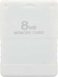 Game Memory Card, 8MB PS2 High Speed Game Memory Card Plug and Play FMCB1.966 External Memory Card for PS2(White)