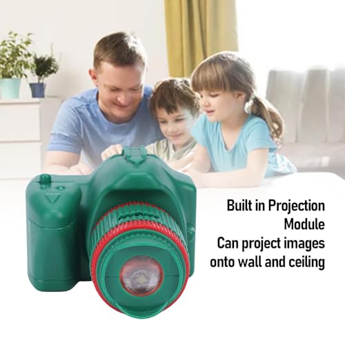 Alomejor Kids Toy Camera Projector, ABS Plastic Projection Toy with 12 Pattern Cards, Easy to Use Night Entertainment for