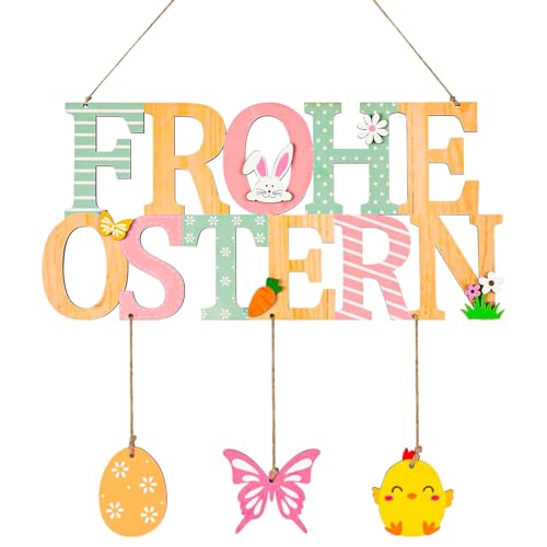 Türschild Frohe Ostern,Frohe Ostern Türschild Holz,Türschilder Willkommen...