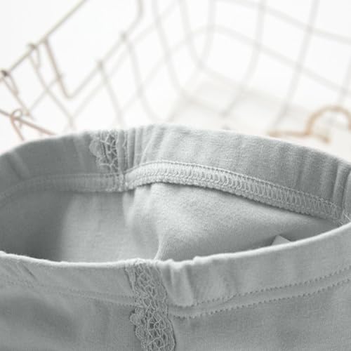 Girls Lace Patchwork Leggings Toddler Basic Comfy Soft Cotton Solid Color Elastic Waist Bowknot Pants for 2-10 Years3