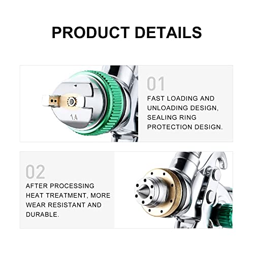 Y-Kinz Paint Sprayer Hvlp Spray Gun Set Automotive Spray Paint Guns 3 Nozzles 1.4 Mm 1.7 Mm 2.0 Mm 600Cc Cup Spray Paint Gun,Air Paint Sprayer Gun Paint Sprayer Gun For Car Fence Door Furniture #TOP2