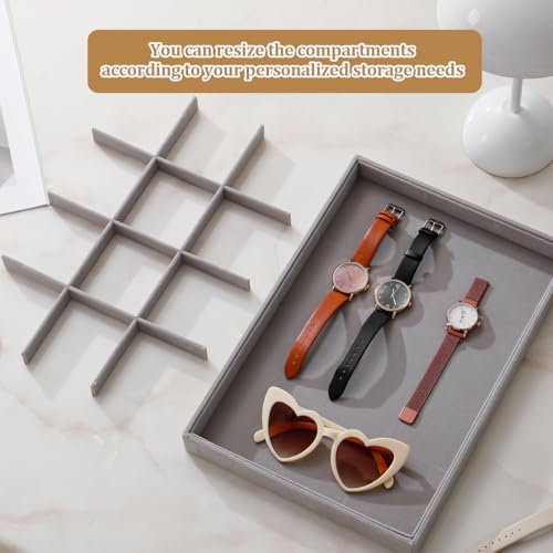 Image of Large Velvet Jewelry Tray Display Drawer Inserts 2 Pack
