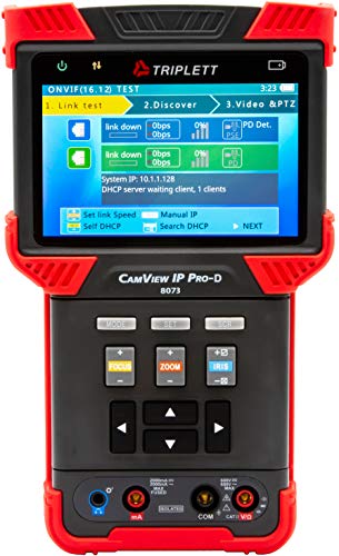 Image of Triplett 8073 CamView IP Pro-D CCTV Camera Tester with Built-in DHCP Server - IP, AHD 2.0, HD-TVI 3.0, HD-CVI 3.0
