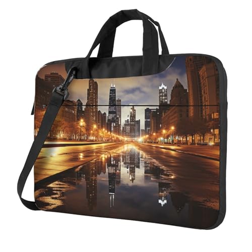 Maletín para laptop impermeable y acolchado negro miniatura 1