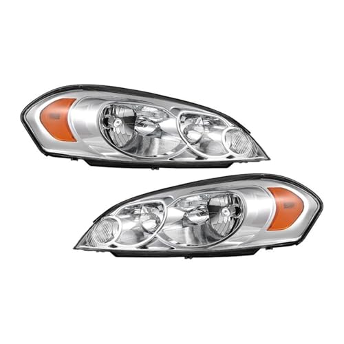 Feu de circulation diurne pour Chevy Impala 2006-2013 | Phare de remplacement chromé réflecteur ambre