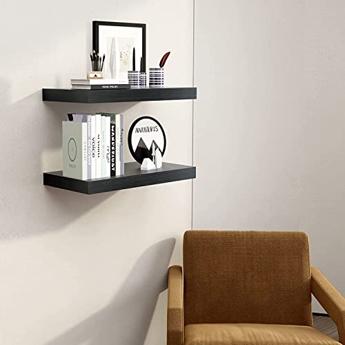 Sishhome 24 Inches Length Floating Shelf,Wall Mounted Shelves Set 24(Lenth) X12(Wide) For Bathroom Kitchen Living,Kitchen,Room Bedroom Storage,Espresso #TOP6