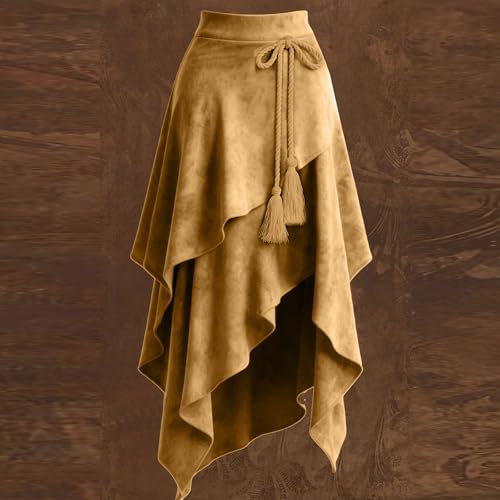 Jupe à franges rétro western en coupe asymétrique et finitions vintage - 4
