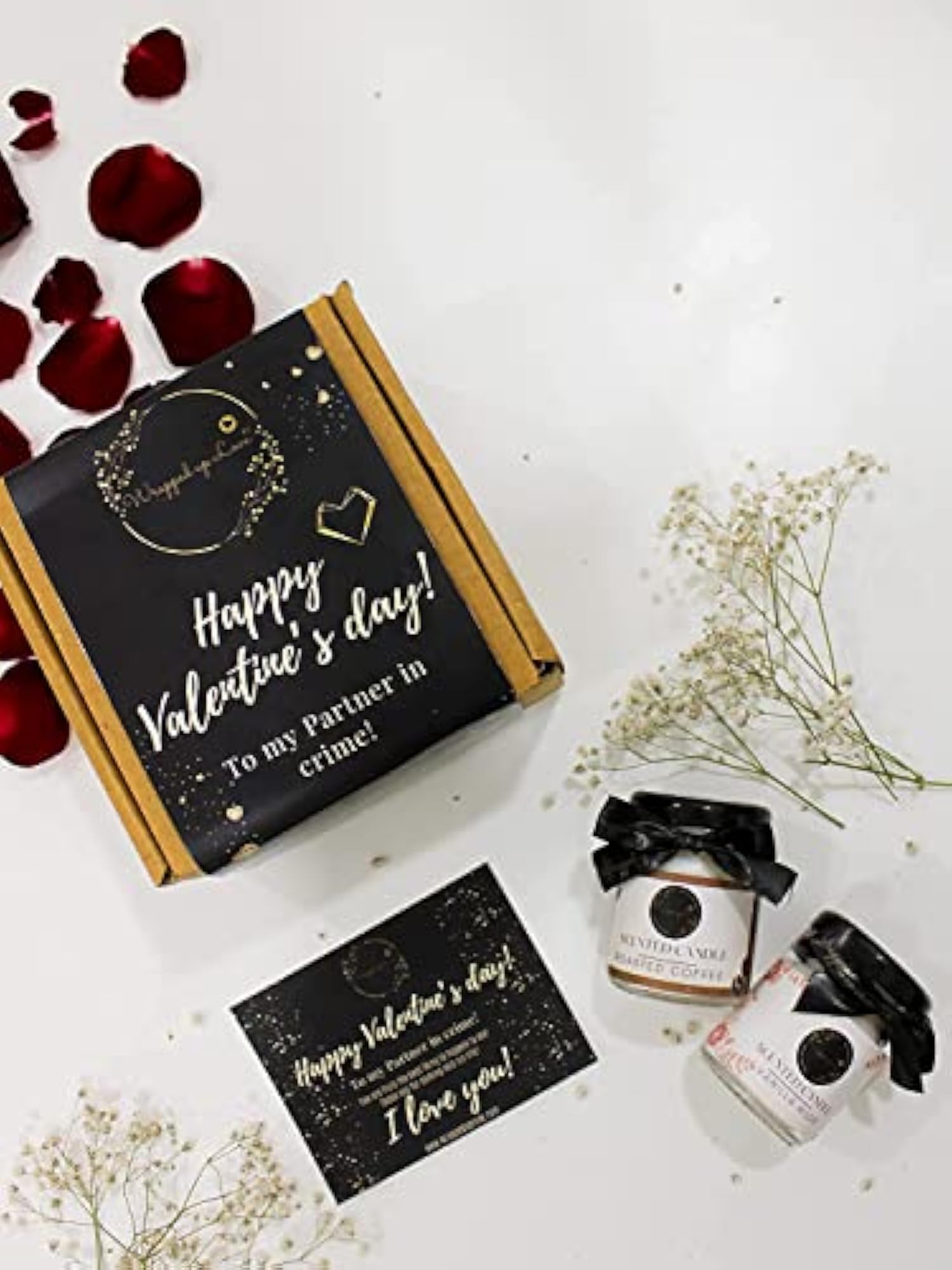Valentines Day Mini Scented Candles Gift Box - Pack of 2