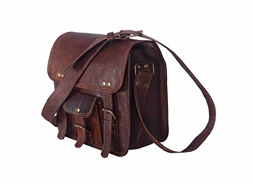 Znt Bags Bolso bandolera vintage de piel auténtica, casual, floral, para niñas, mujeres y hombres o niños, color marrón coca, 9 x 7 x 3 pulgadas, ajustable, marrón (Coca Brown), 9x7x3