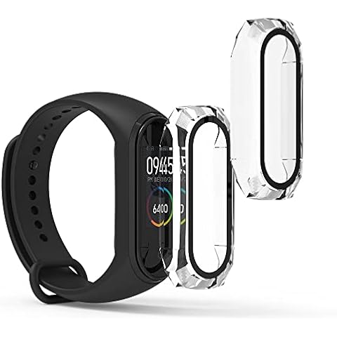 Carcasas kwmobile con vidrio templado y marco para Xiaomi Mi Band 4/5/6 Cover