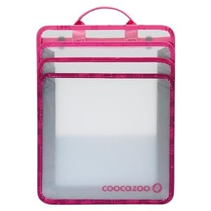 coocazoo Faltbare Heftbox, Berry, rosa-pink-lila, mit Tragegriff, platzsparend mit ausziehbaren Seiten, Heftordner für Schulrucksäcke, ab der 3. Klasse