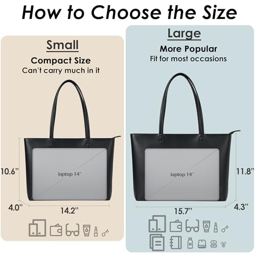 KALIDI Tote Bag Zipper Shoulder Bag Faux Leather Purses Satchel for Women Casual Handbag Work Dating College2