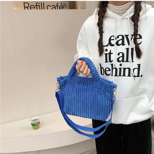 Corduroy Tote Bag Casual Shoulder Handbag Cozy Winter Purse Women Casual Retro Minimalist Corduroy Crossbody Purse 20254