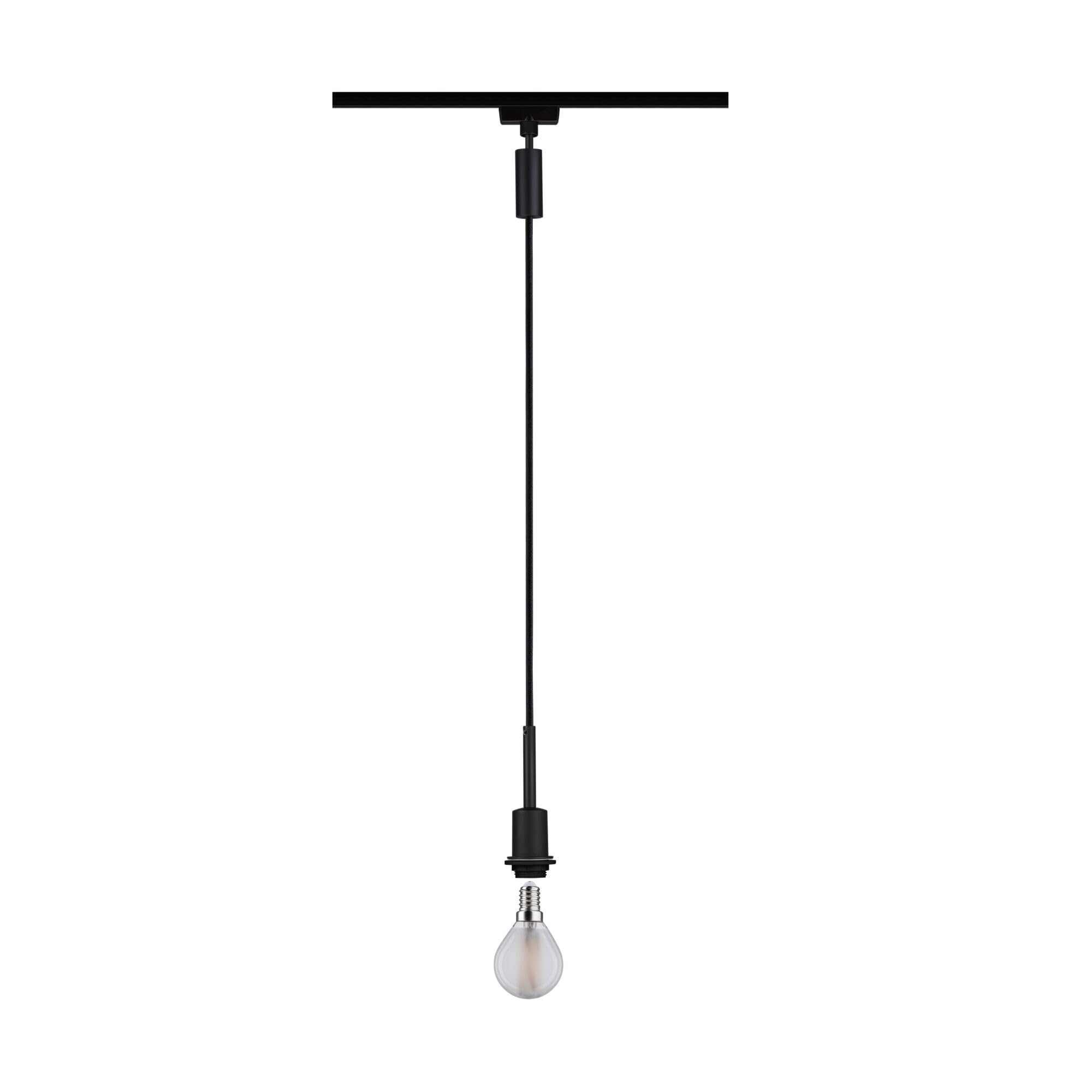 Paulmann 96912 DecoSystems Basic URail Pendant E14 max. 20W dimmable 230V Black matt Rail System – Choose Any lamp
