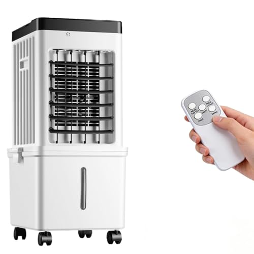Image of Portable Air Conditioners, Portable Evaporative Swamp Cooler, Swamp Cooler Air Conditioner，Ultra Quiet <25dB for Bedroom, 3 Speeds, Remote Control - Personal AC Unit for Home Office, Living Room