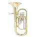 Mendini MBR-30 Intermediate Brass B Flat Baritone Horn with Stainless Steel Pistons