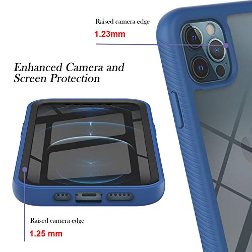 Coque de téléphone résistante aux chocs iPhone 12 Pro coque arrière transparente robuste bleu - 6