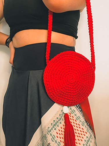 Bolsa Boho Croche de Fio de Malha