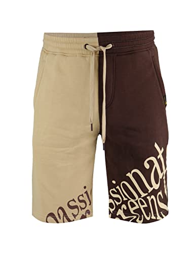 SCREENSHOT-SP11304 Mens Urban Hip Hop Premium Streetwear Fleece Shorts - Street Passionate Functional Front Pocket Utility Varsity Fashion SweatShorts-Khaki/Brown-Small