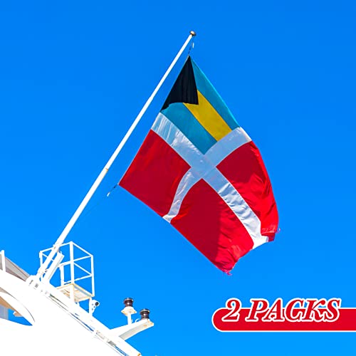 Pavillon des Bahamas en polyester résistant lot de 2 drapeaux marins