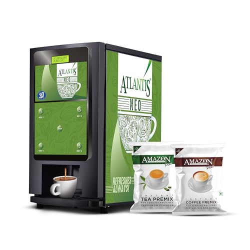 Image of ATLANTIS Neo 4 Lane Premix Based Tea & Coffee Vending Machine | Dedicated Hot Water Option| For Shops, Offices, Hotels & Restaurants