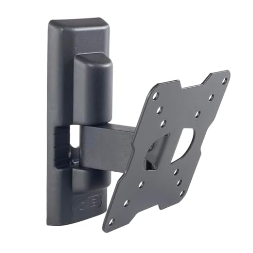 Meliconi CME ETR100 - Supporto tv inclinabile e ruotabile da parete per TV a schermo piatto da 14’’ a 25’’, VESA 50-75-100, nero, Made in Italy