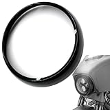 Cyreedom 7'' Black Headlight Trim Ring Headlight Bezel Motorcycle Headlamp Ring Cover fit for Harley Road King Touring Electra Street Glide FLHT FLHR